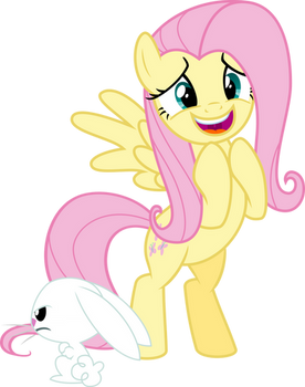 Fluttershy and Angel You have a pocket pet