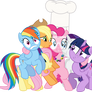 Mane Six Awkward Group Hug