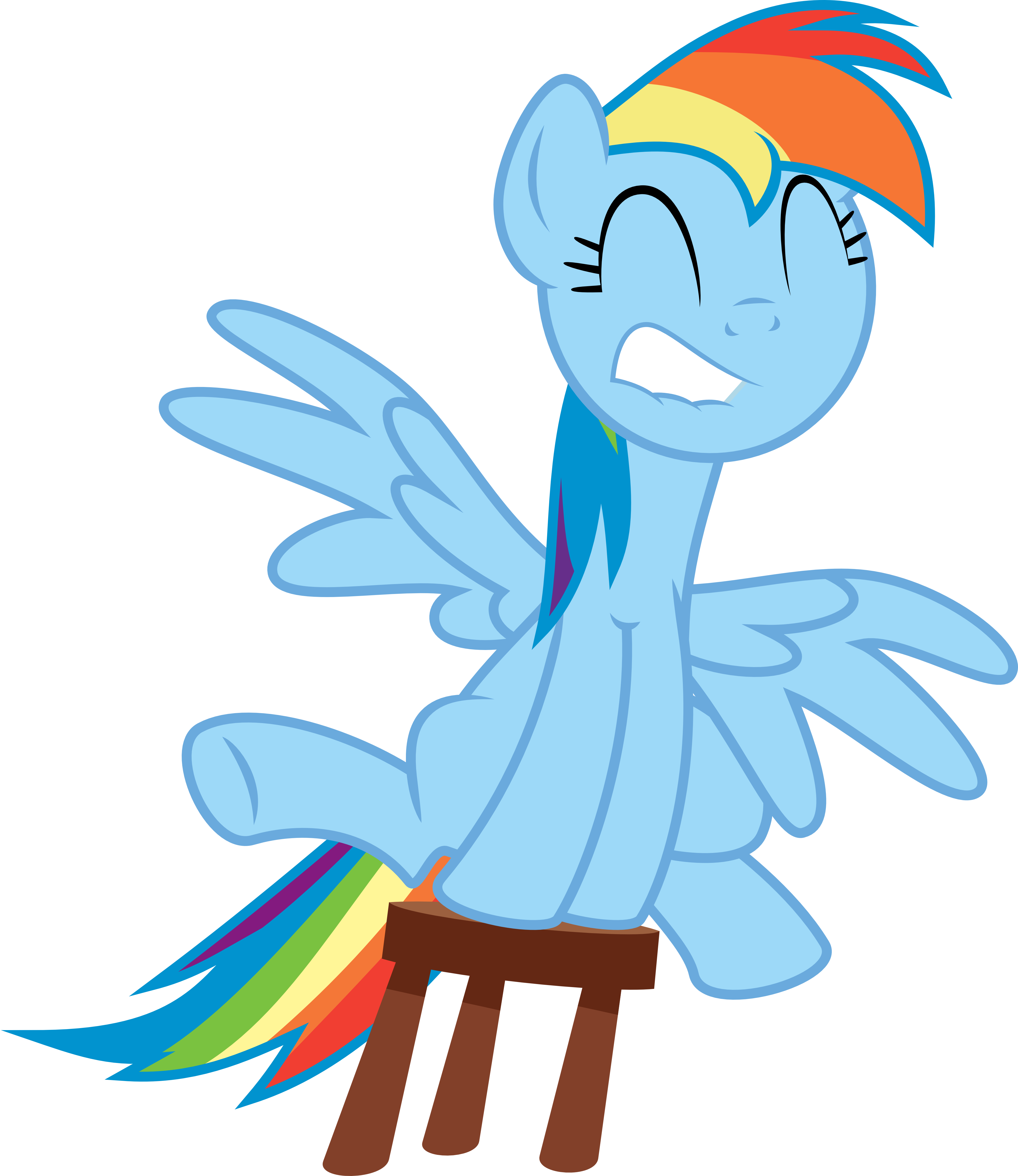 Rainbow Dash Stool Fun