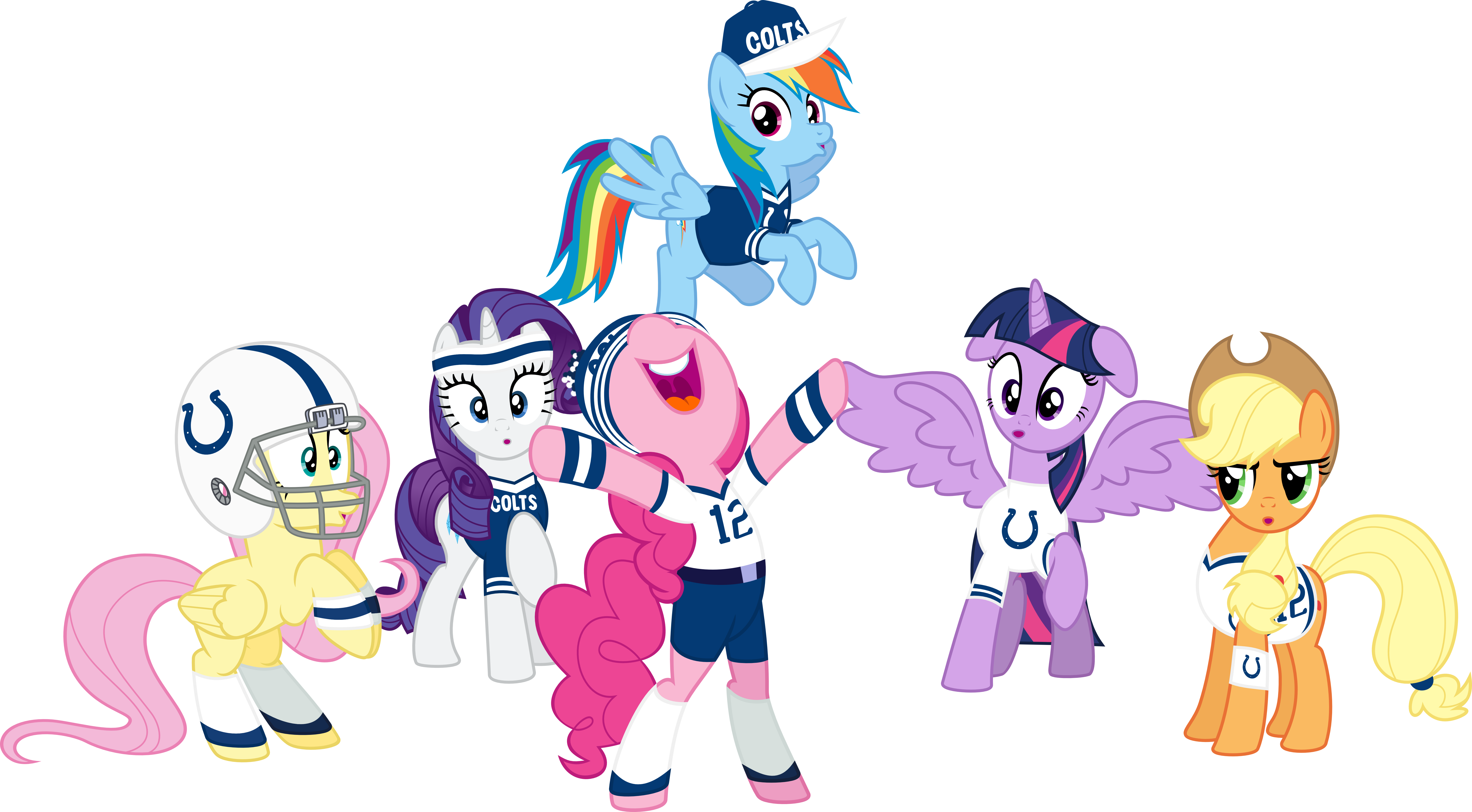 Mane Six Super Bowl Cheer 2 by Jeatz-Axl on DeviantArt