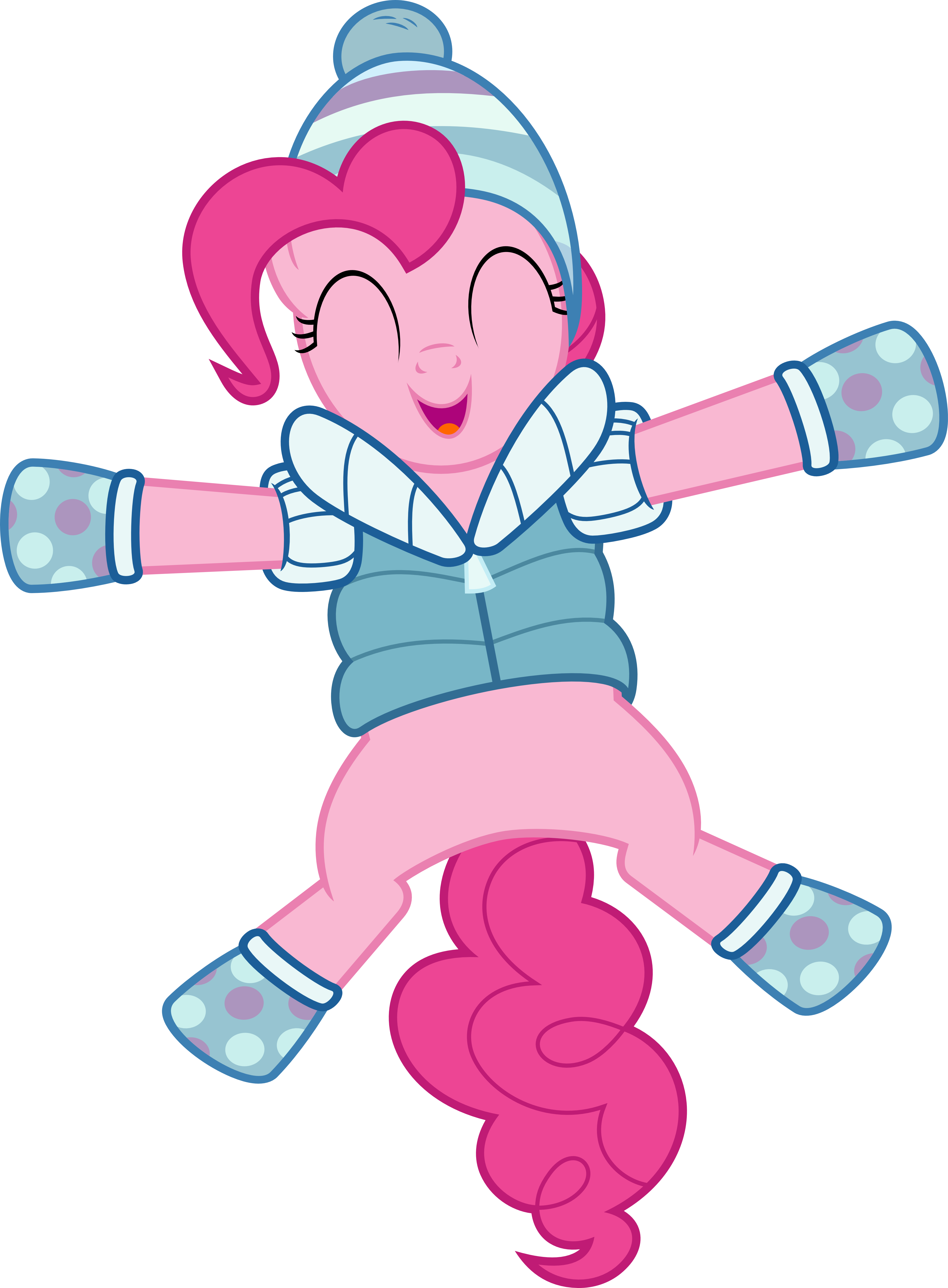 Pinkie Pie Making A Snow Angel