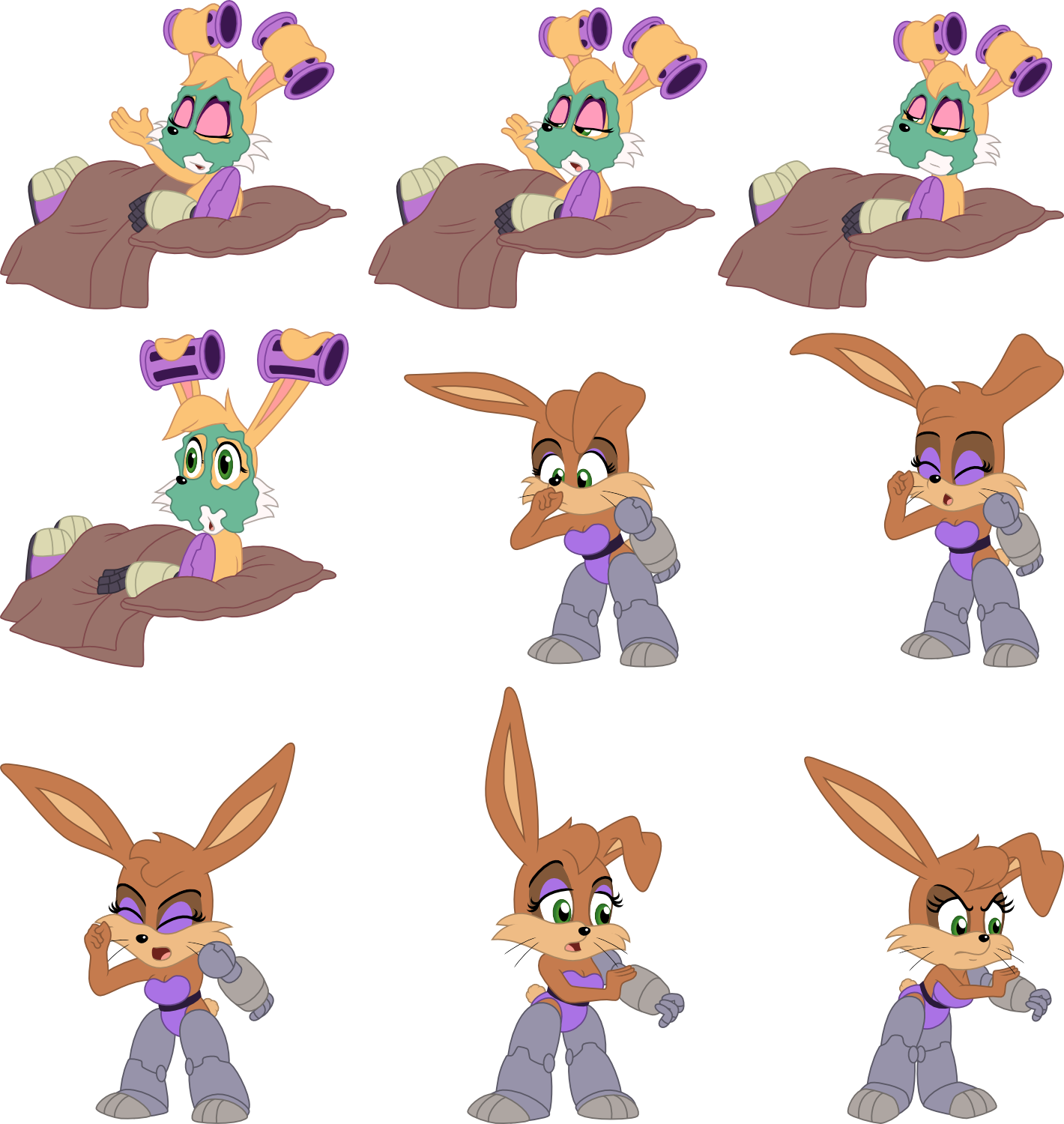 Bunnie Rabbot Vectors Set 4