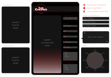 The A-gents Enemy App Sheet