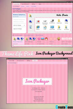 Tema IconPackager Background Life Pink