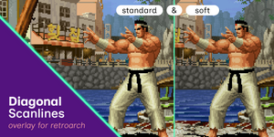 Diagonal Scanlines overlay for retroarch