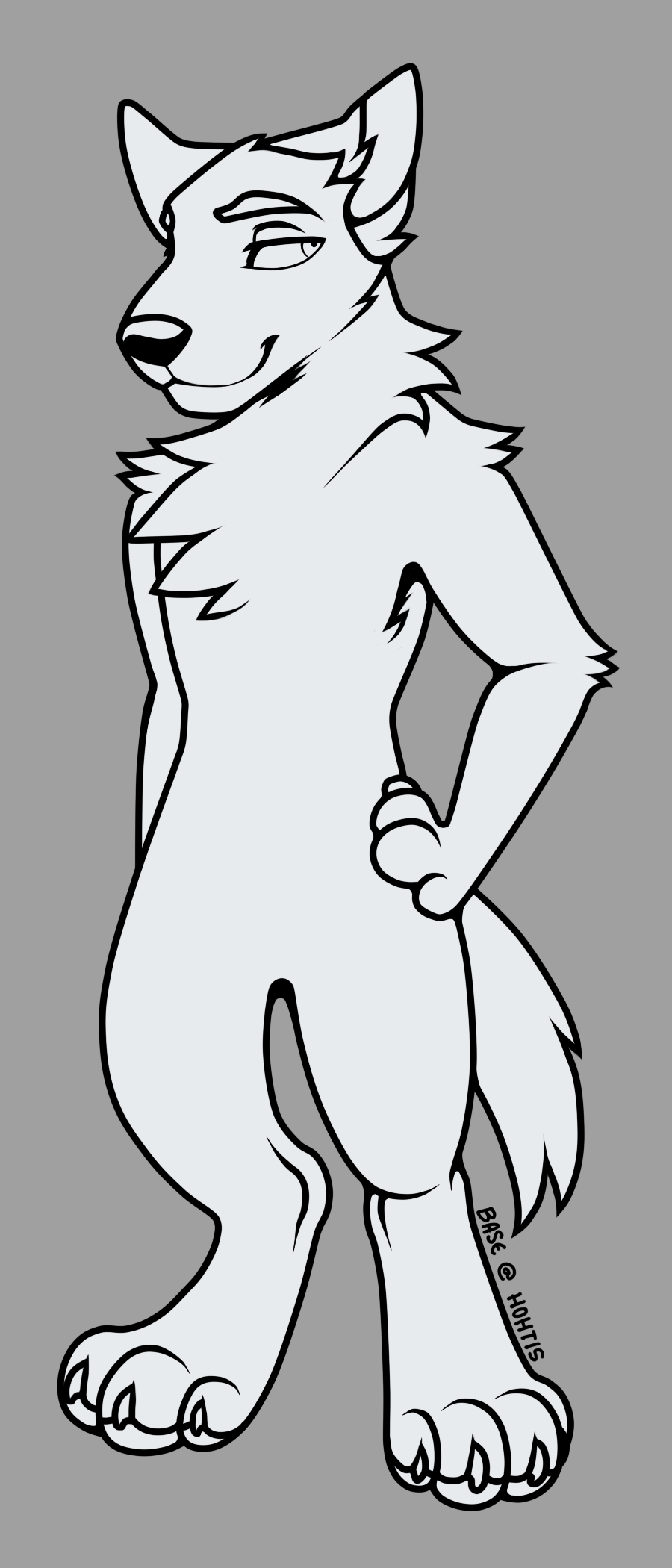 Anthro lineart [F2U] by Hohtis on DeviantArt