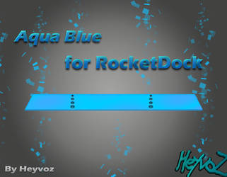 Aqua Blue Skin For RocketDock