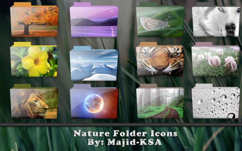 Nature Folder Icons by MajidKSA on DeviantArt