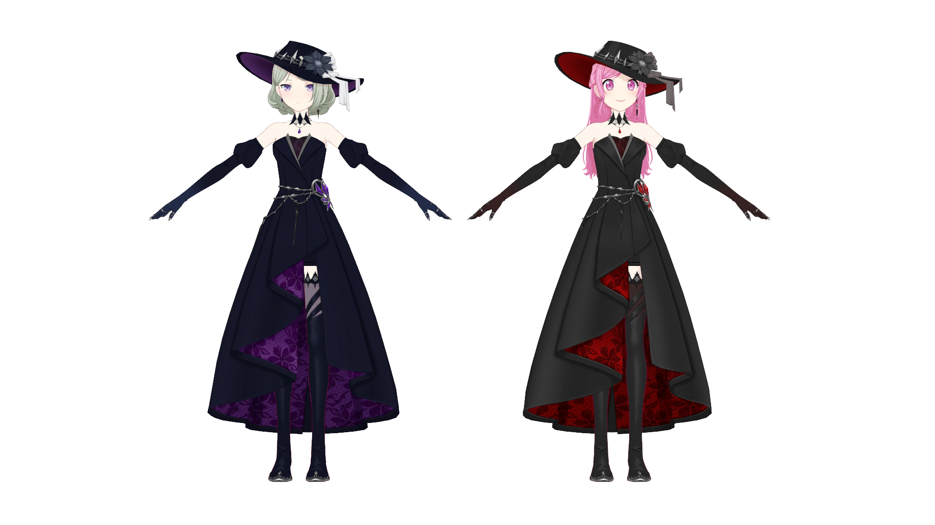 [Project Sekai MMD]Noir Crmatite Dress emu/nene DL by a1192580027 on ...