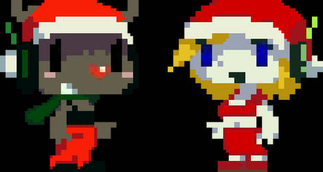 Cave Story Icons - Quote and Curly Christmas Ver.