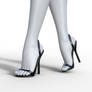 Minimalist Sandal Heels for G8F Daz Studio --- DL