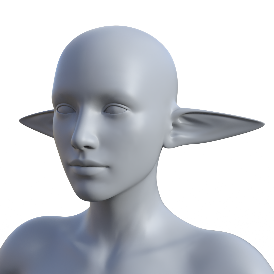 Anime Style Elf Ears Morph for G8F