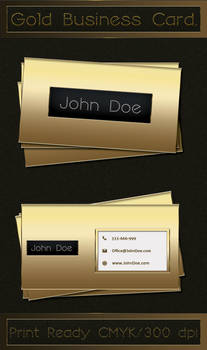 Gold Business Card , Free PSD.