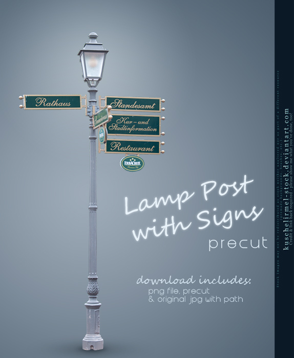 Lamp Post with Signs