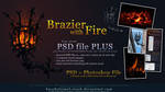 Brazier with Fire - PSD Plus by kuschelirmel-stock
