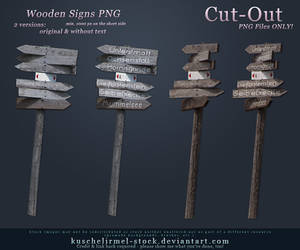 Wooden Signs Cut-Out PNG