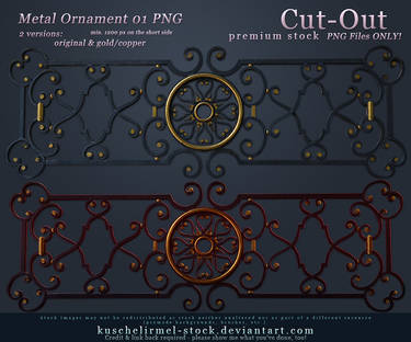 Metal Ornament 01 Cut-Out PNG PREMIUM