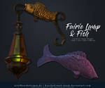 Fairie Lamp and Fish Cut Out by kuschelirmel-stock