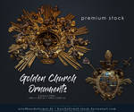 Golden Church Ornaments precut premium by kuschelirmel-stock