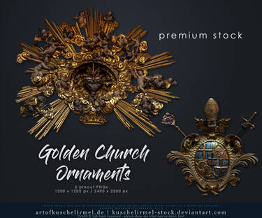 Golden Church Ornaments precut premium