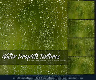 Water Droplets Textures by kuschelirmel-stock