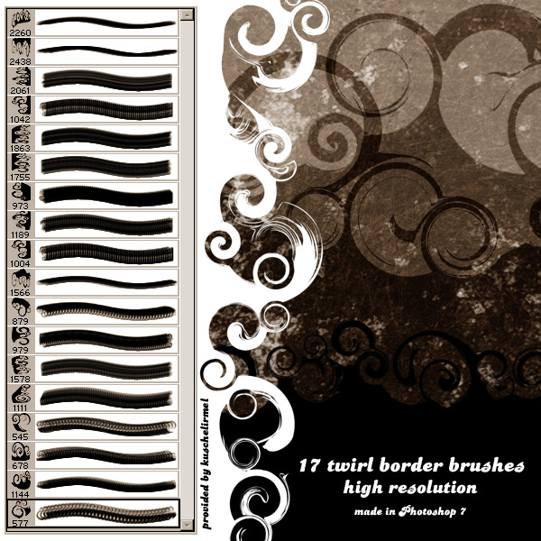 Twirl Border Brushes