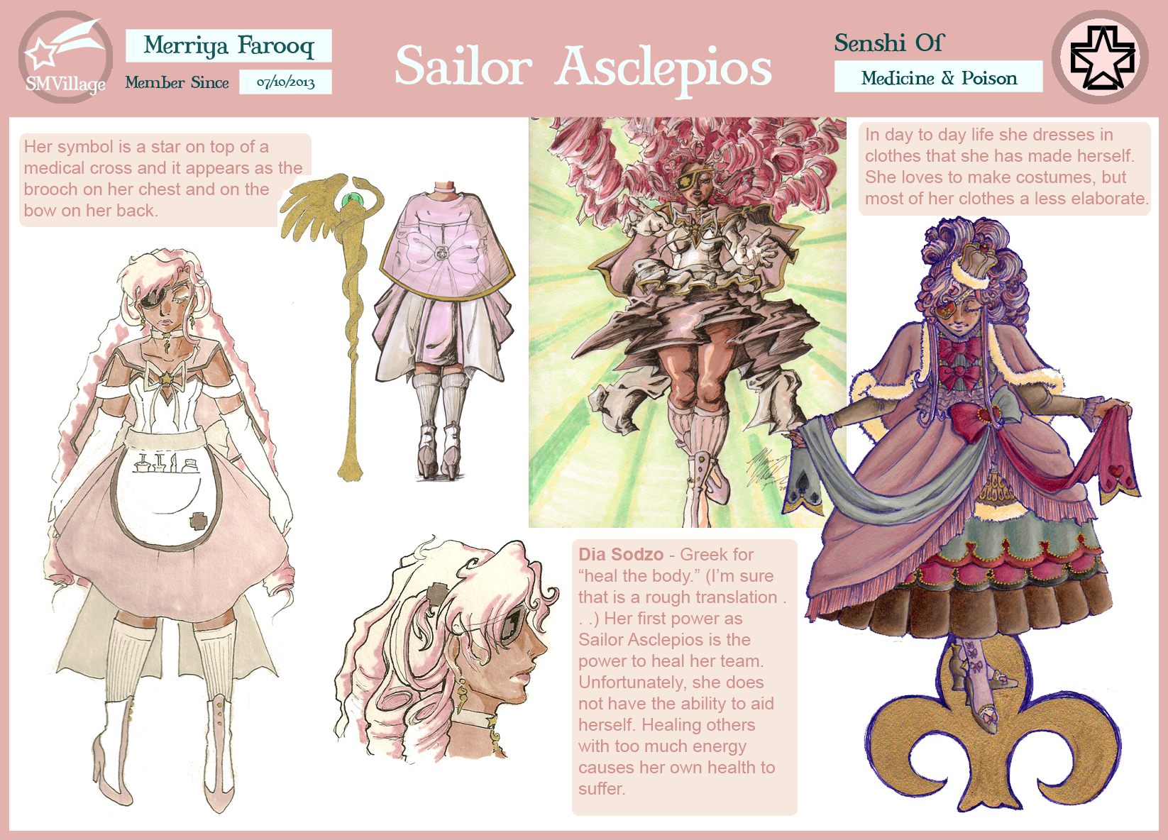 Sailor Asclepios Reference Sheet by MistressLegato on DeviantArt