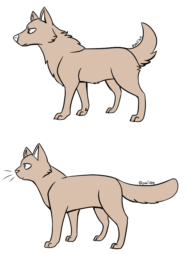 Free Cat and Wolf Lines by 0palite on DeviantArt