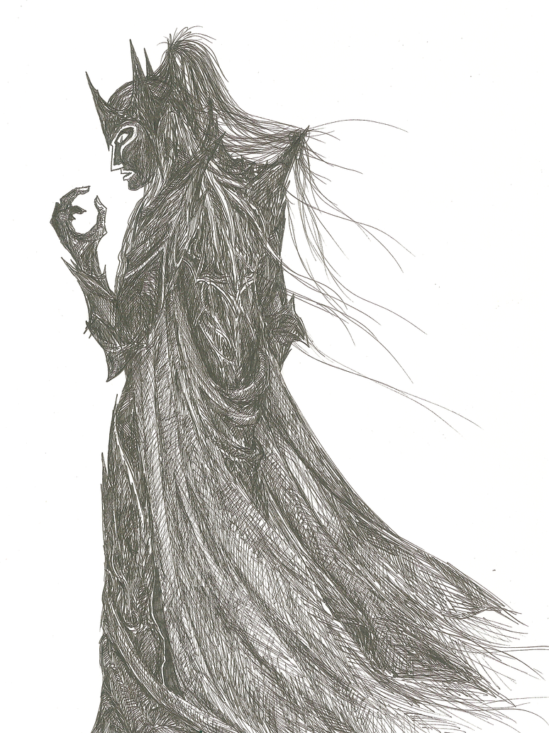 Morgoth Fineliner Drawing by OlaNaTungee on DeviantArt