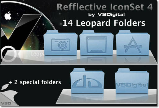 Leopard Refflective IconSet 4