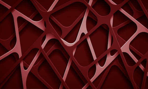 Red Paper Cut Shapes - Version III