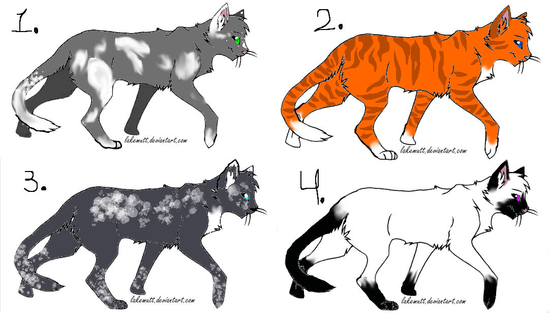 Warrior Cat Adoptables ( open, 3 points each) by MoonshineKit on DeviantArt