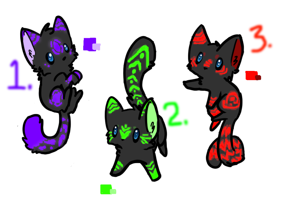 Glowing Kitten Adoptables .:CLOSED:.