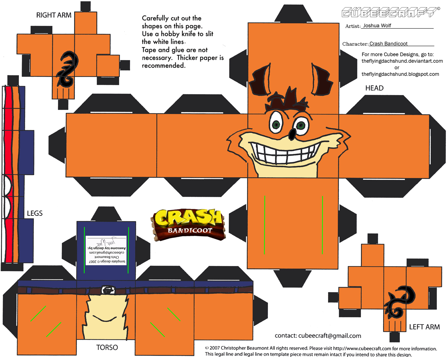 VG 5 Crash Bandicoot Cubee by TheFlyingDachshund on DeviantArt