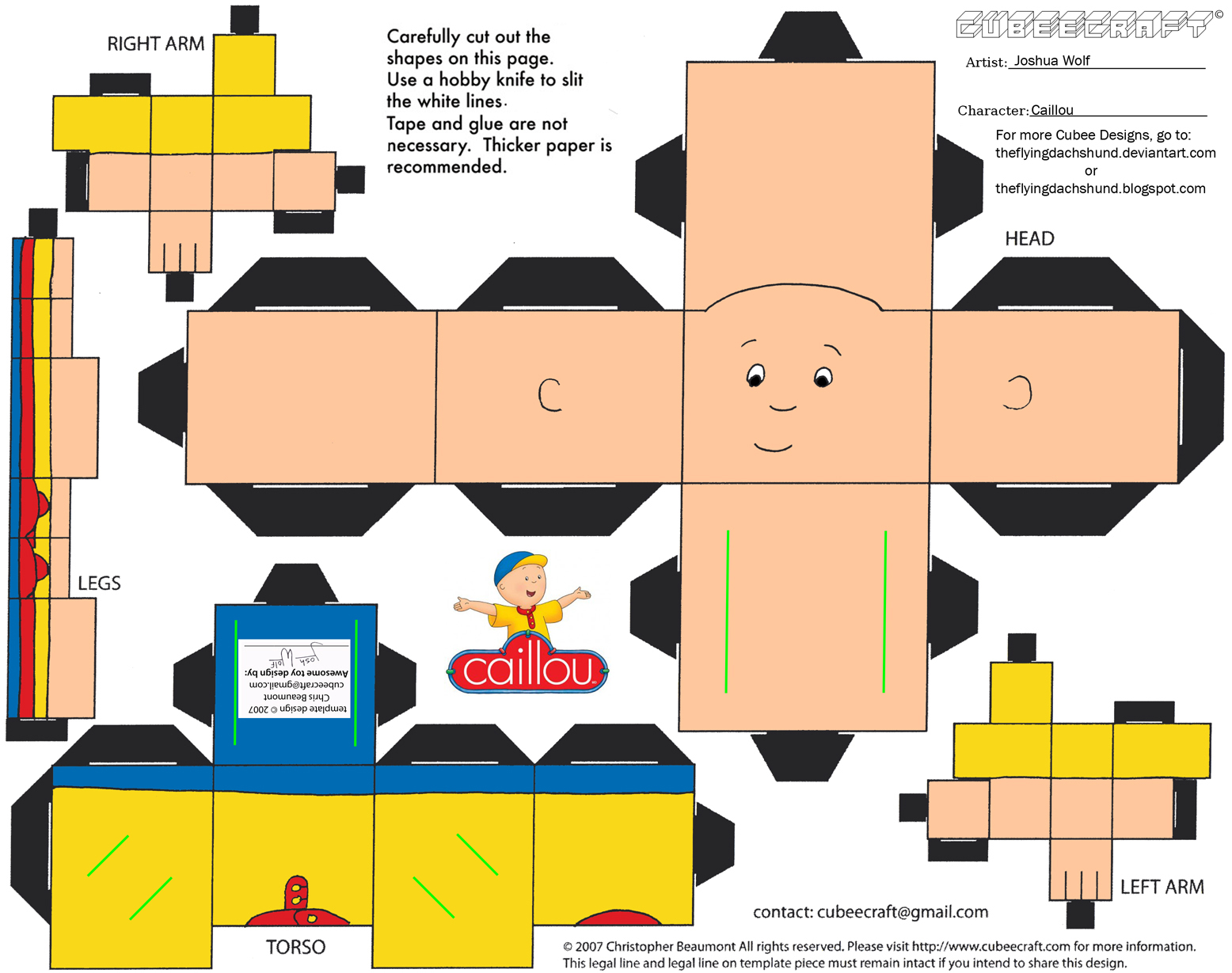 CC1: Caillou Cubee by TheFlyingDachshund on DeviantArt