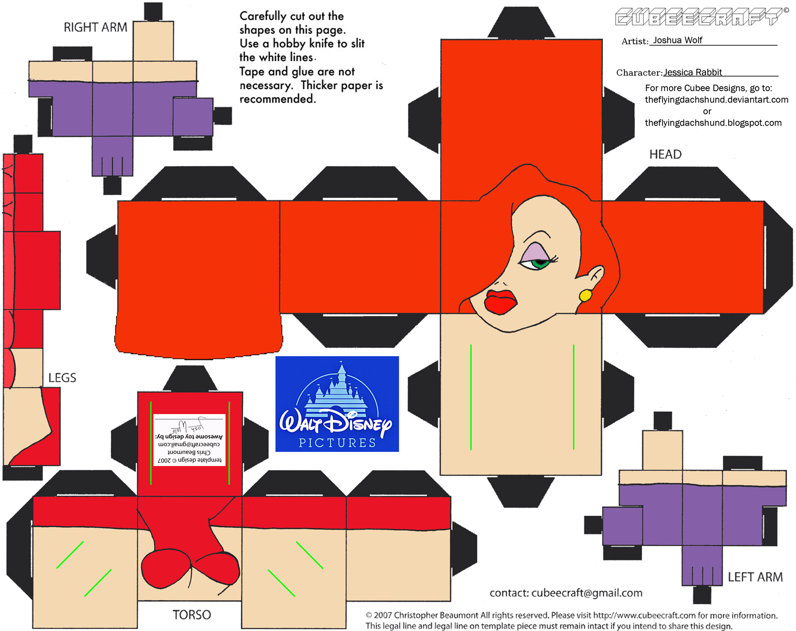 Dis4: Jessica Rabbit Cubee by TheFlyingDachshund on DeviantArt