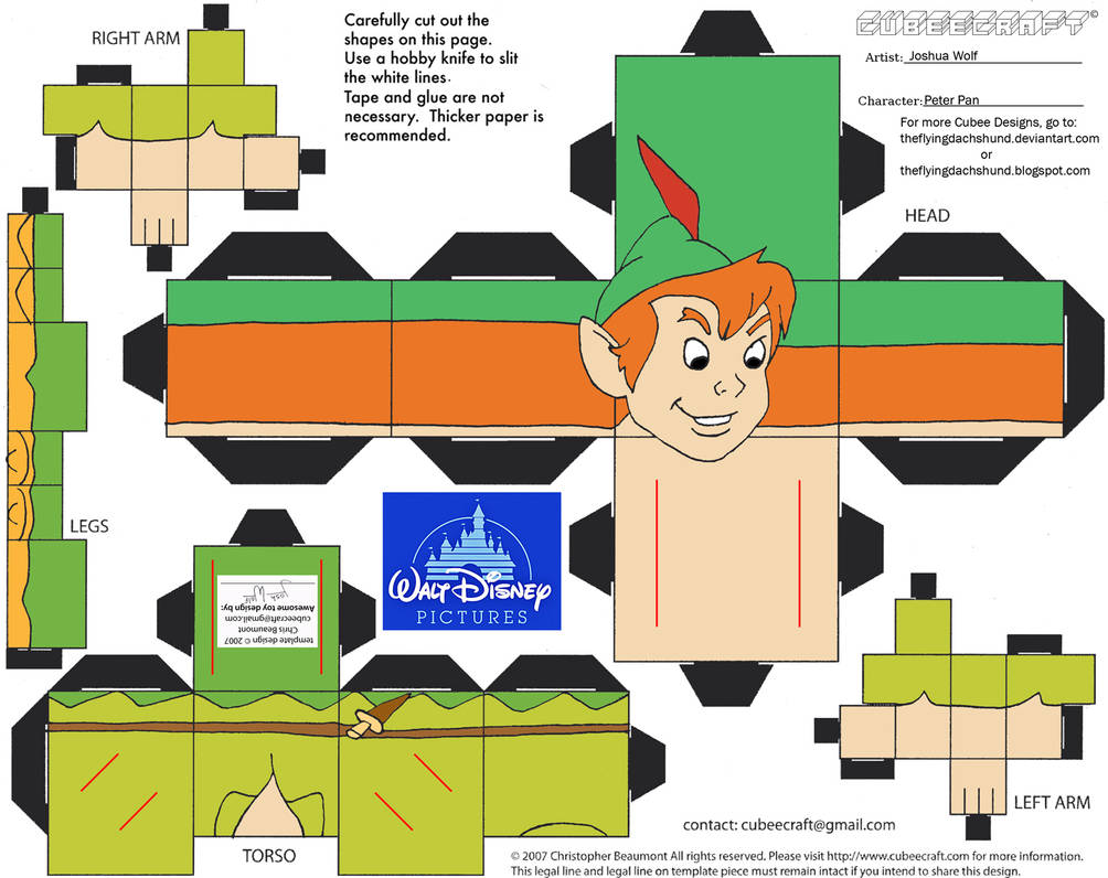 Dis10: Peter Pan Cubee by TheFlyingDachshund on DeviantArt