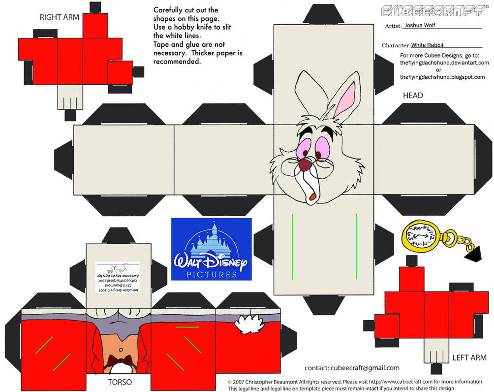 Dis19: White Rabbit Cubee by TheFlyingDachshund on DeviantArt