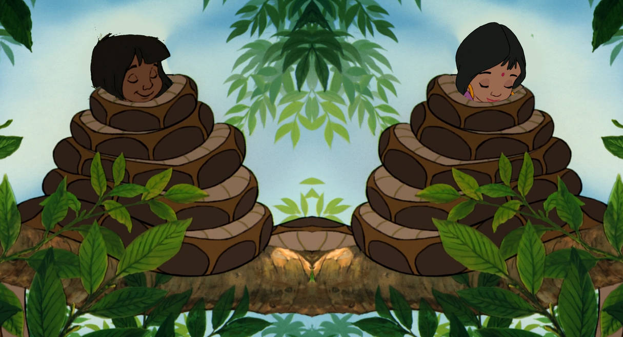Mowgli and Shanti sleeping in Kaa's coils (GIF) by. 