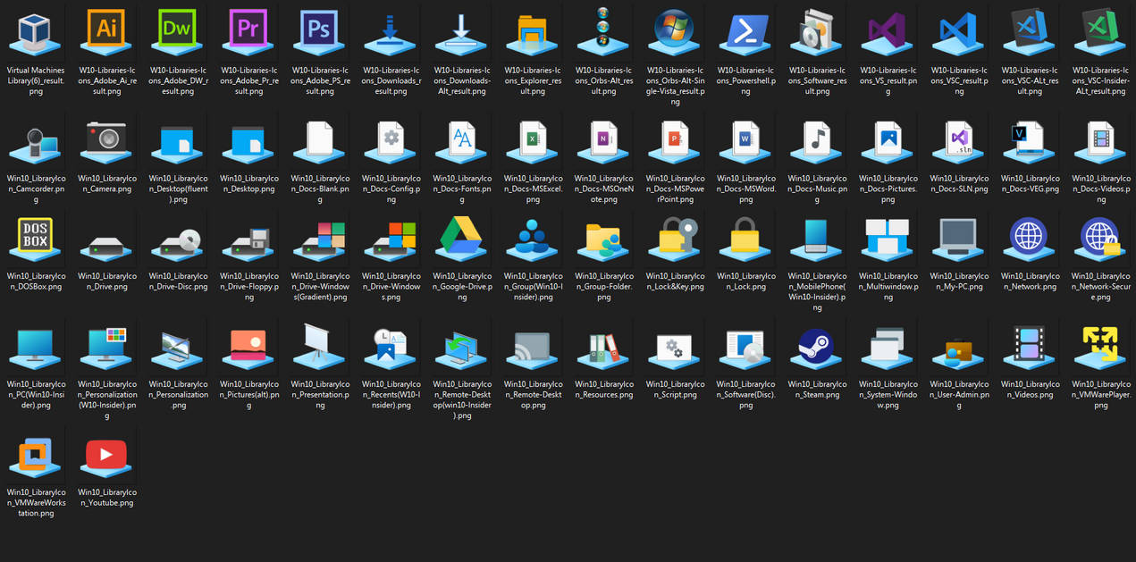 Windows 10 Libraries Icons by BastardOperator on DeviantArt