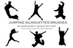jumping silhouettes brushes