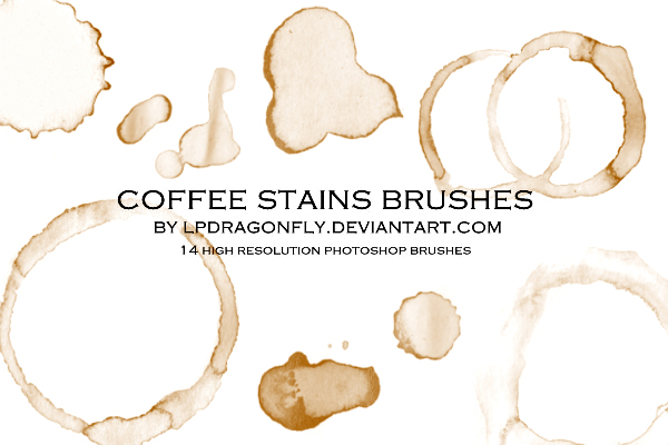 coffee stains brushes