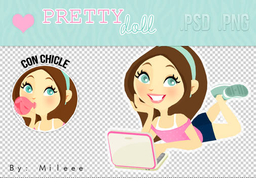 Pretty doll (PNG/PSD)