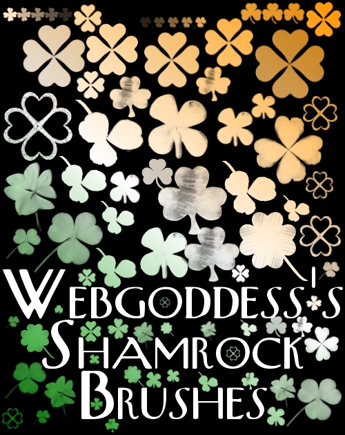 Shamrock Brushes by webgoddess on DeviantArt