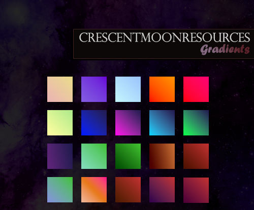 Basic gradients by moon by crescentmoonresource on DeviantArt