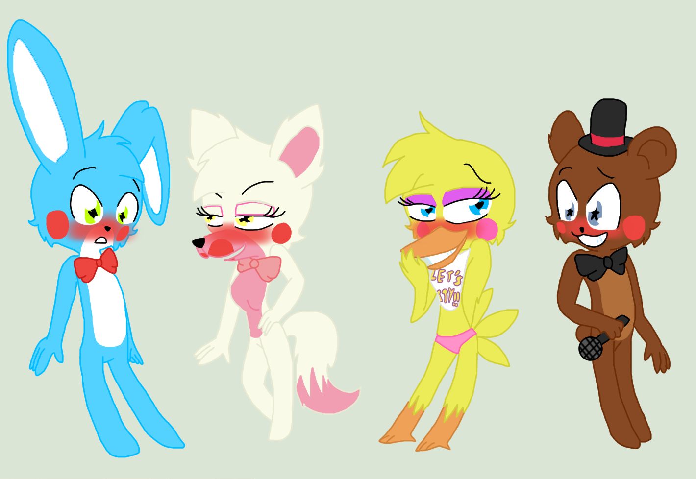 Five Nights At Freddy's 2 Couples by SugarPinkWolf on DeviantArt