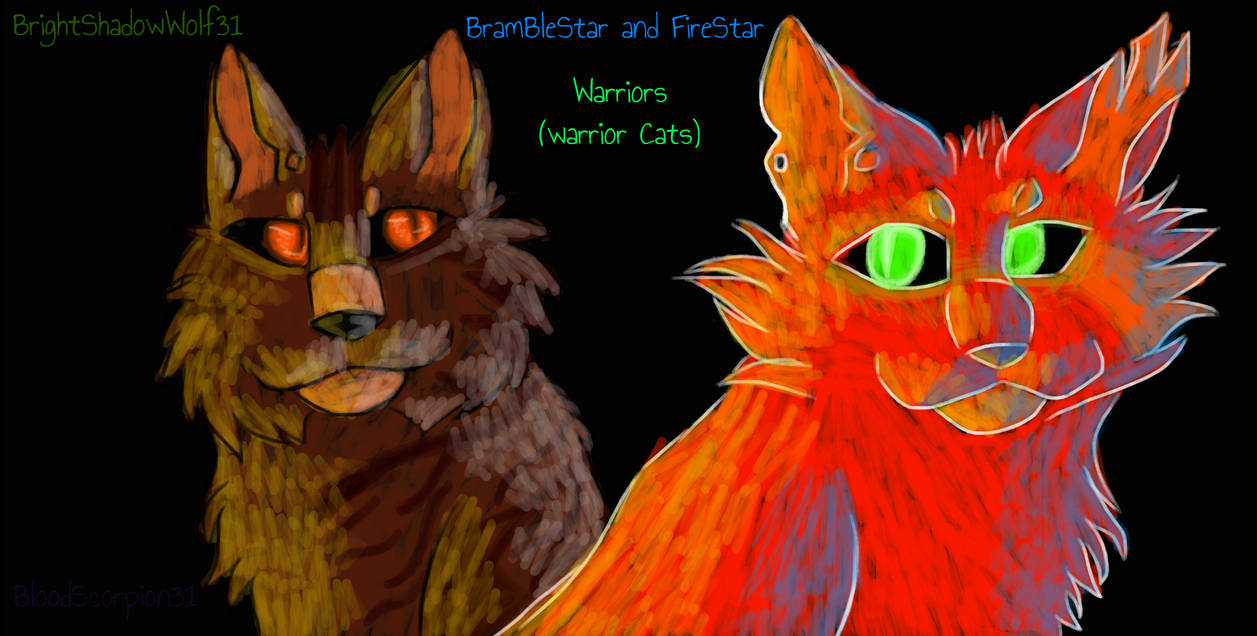 Warriors - BrambleStar and FireStar by BrightShadowWolf31 on DeviantArt