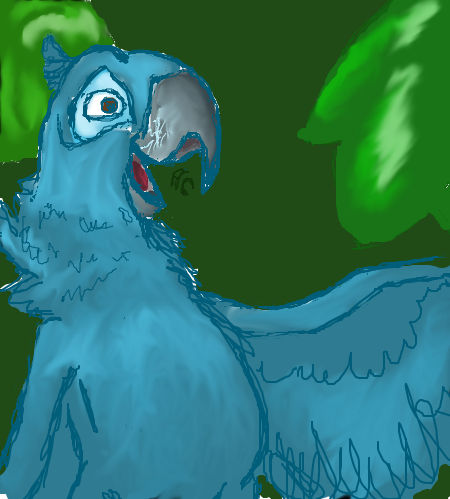 Blue in the Leaves by sammytgreen on DeviantArt