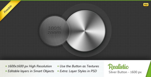 Silver Button Interface Realistic Silver Button - 1600 px by GranthWeb on DeviantArt