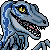 Jurassic World Blue Pixel Icon